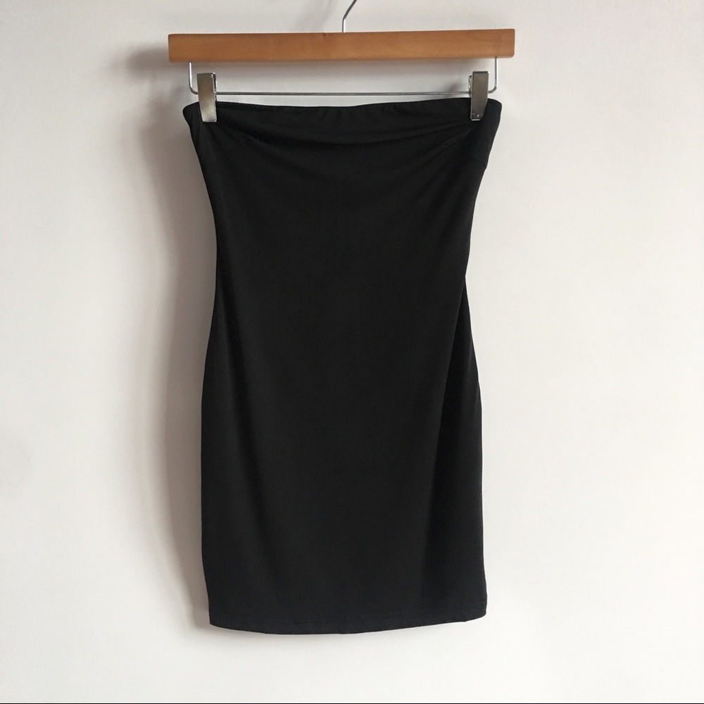 Wild Honey Strapless Black Mini Bodycon Dress - Picture 2 of 8